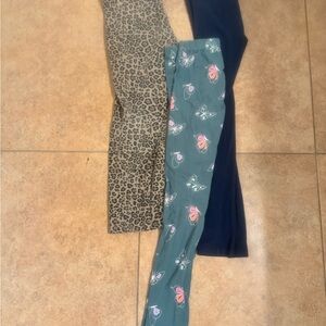 Three pairs of girls size 10 leggings